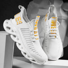 Load image into Gallery viewer, Men’s Pair-a-Feet Sneakers White With Yellow Shade SD4