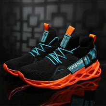Load image into Gallery viewer, Men’s Tippy Toes Sneakers Black &amp; Orange XX3