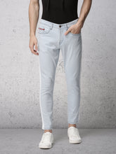 Load image into Gallery viewer, Men Blue Slim Fit Mid-Rise Clean Look Stretchable Ankle Length Jeans