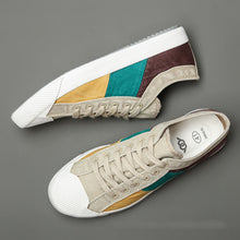Load image into Gallery viewer, Washed Old Colorblock Lace-up Low-top Canvas Shoes h6