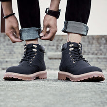 Load image into Gallery viewer, Men's Fashion Solid Color Lace High-Top Platform Shoes SE3