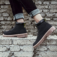 Load image into Gallery viewer, Men's Fashion Solid Color Lace High-Top Platform Shoes SE3
