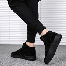 Load image into Gallery viewer, Men Solid Color High-top Flat Lace-up Casual Shoes S1