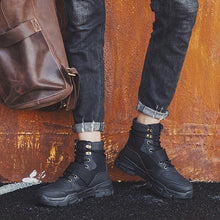 Load image into Gallery viewer, Men Letter Lace-up Non-slip High-top Casual Shoes C4