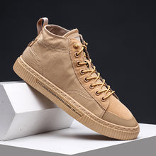 Load image into Gallery viewer, Casual men's breathable lacing pure color canvas sneakers DD1