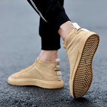 Load image into Gallery viewer, Casual men's breathable lacing pure color canvas sneakers DD1