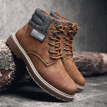 Load image into Gallery viewer, Men's shoes with fashionable and retro solid lace up C9