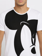 Load image into Gallery viewer, Men Navy Blue Printed Round Neck T-shirt K8