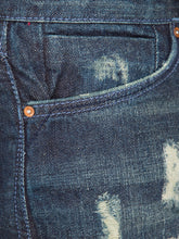 Load image into Gallery viewer, Men Blue Slim Fit Mid Rise Highly Distressed Jeans Q4