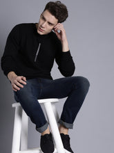 Load image into Gallery viewer, Men Black Solid Sweatshirt SD3