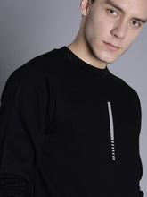 Load image into Gallery viewer, Men Black Solid Sweatshirt SD3