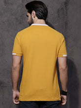 Load image into Gallery viewer, Men Yellow Polo T-shirt with Contrast Collar &amp; Cuff Tipping