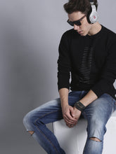 Load image into Gallery viewer, Men Black Printed Sweatshirt S34