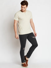 Load image into Gallery viewer, Men Black Skinny Fit Low-Rise Highly Distressed Stretchable Jeans DD3