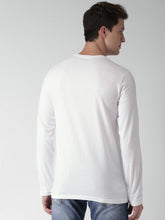 Load image into Gallery viewer, Men White Slim Fit Solid Round Neck T-Shirt