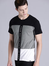 Load image into Gallery viewer, Men Grey Printed Round Neck T-shirt
