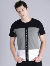 Load image into Gallery viewer, Men Grey Printed Round Neck T-shirt