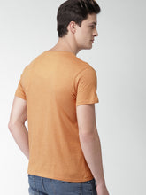 Load image into Gallery viewer, Men Orange Printed Round Neck T-shirt G4