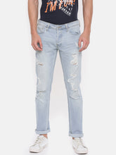 Load image into Gallery viewer, Men Blue Slim Fit Low-Rise Highly Distressed Stretchable Jeans H5