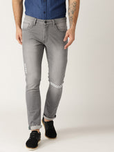 Load image into Gallery viewer, Men Grey Skinny Fit Mid-Rise Clean Look Stretchable Jeans R4