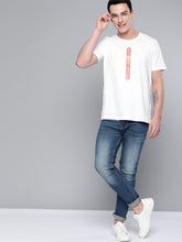 Load image into Gallery viewer, Men White Printed Round Neck T-shirt F3