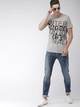 Load image into Gallery viewer, Men Grey Printed Round Neck T-shirt S7