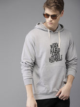 Load image into Gallery viewer, Men Grey Printed Hooded Sweatshirt GG