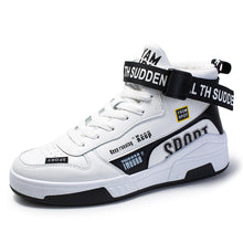 Load image into Gallery viewer, High-top sneakers lace-up leather casual shoes V1