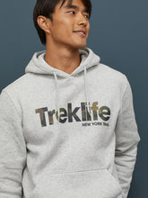Load image into Gallery viewer, Men Grey Printed Hooded Top SL