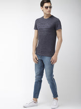 Load image into Gallery viewer, Men Blue Printed SHOP AOP Round Neck T-shirt A