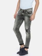 Load image into Gallery viewer, Men Grey Super Skinny Fit Low-Rise Highly Distressed Stretchable Jeans SE4