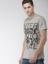 Load image into Gallery viewer, Men Grey Printed Round Neck T-shirt S7