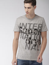 Load image into Gallery viewer, Men Grey Printed Round Neck T-shirt S7