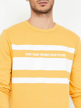 Load image into Gallery viewer, Men Yellow &amp; White Striped Sweatshirt F4