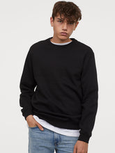 Load image into Gallery viewer, Men Black Solid Sweatshirt SS2