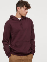 Load image into Gallery viewer, Men Maroon Hooded Sweatshirt A2