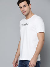 Load image into Gallery viewer, Men White Printed Detailed Round Neck T-shirt K2