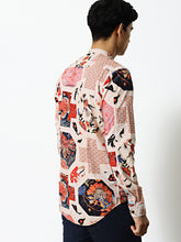Load image into Gallery viewer, Men Beige Tailored Fit Printed Casual Shirt