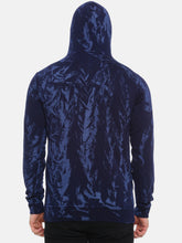 Load image into Gallery viewer, Men Blue Printed Hooded Sweatshirt DP90
