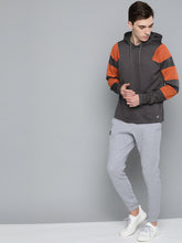 Load image into Gallery viewer, Men Taupe Solid Hooded Lifestyle Sweatshirt ER3