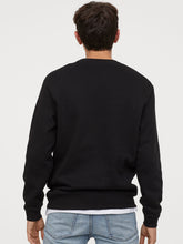 Load image into Gallery viewer, Men Black Solid Sweatshirt SS2