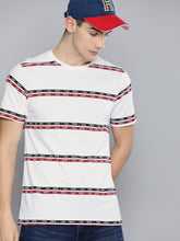 Load image into Gallery viewer, Men White Printed Round Neck T-shirt Q08