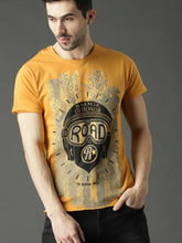 Load image into Gallery viewer, Mustard Yellow Printed T-shirt D2