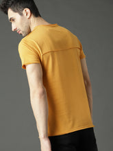 Load image into Gallery viewer, Mustard Yellow Printed T-shirt D2
