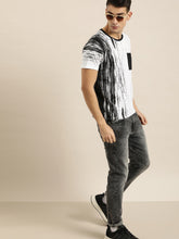Load image into Gallery viewer, Men White Printed Round Neck T-shirt M98