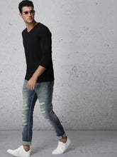 Load image into Gallery viewer, Men Blue Slim Fit Mid-Rise Highly Distressed Stretchable Jeans CC3