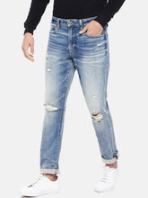 Load image into Gallery viewer, Men Blue Slim Fit Mid-Rise Highly Distressed Stretchable Jeans SS4