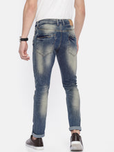 Load image into Gallery viewer, Men Blue Skinny Fit Low-Rise Highly Distressed Stretchable Jeans SA1