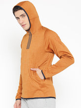 Load image into Gallery viewer, Men Rust Orange Training Freelift Climawarm 3 stripes Hoodie X30
