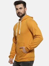 Load image into Gallery viewer, Men Yellow Solid Hooded Sweatshirt G42